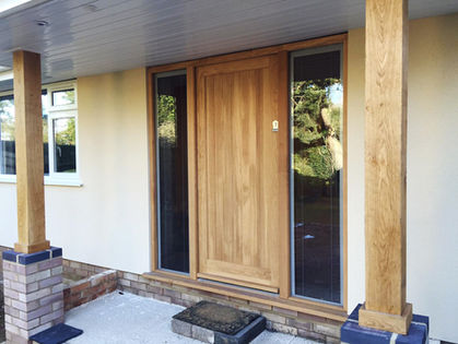 Wooden entrance door