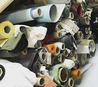 Rolls of fabric