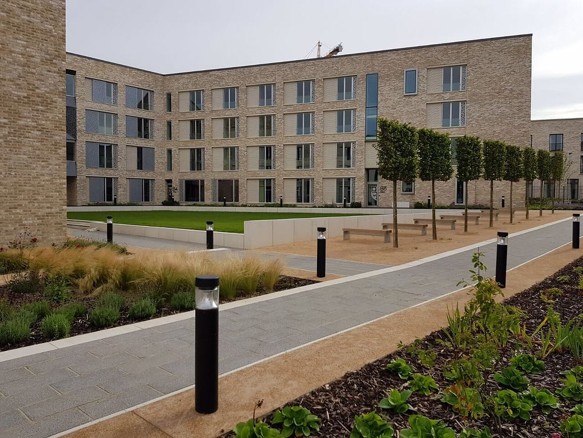 A commercial landscaping project