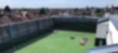 Netting over a sports area
