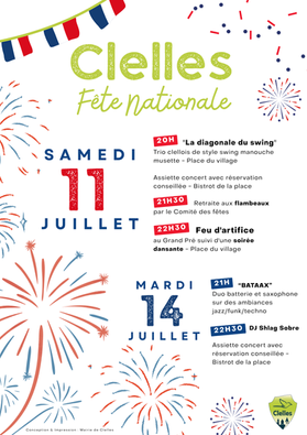 Fête nationale - 11 & 14 juillet à Clelles