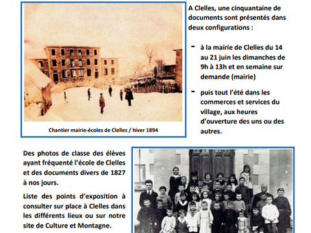 Exposition Clelles : l’École au cœur du village