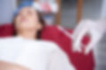 Woman receiving stem cell therapy