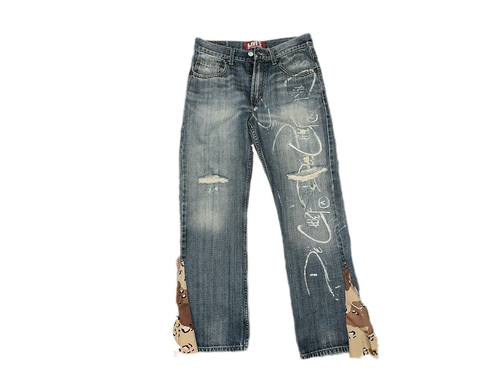 Thumbnail: Reworked Desert Camo Denim