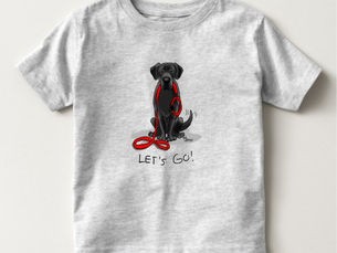 Review Let's Go! Black Labrador Retriever - Cute Dog Toddler T-shirt