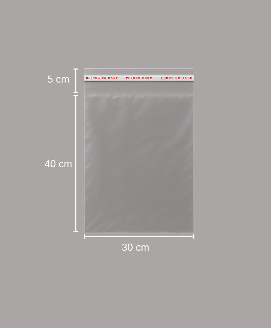 30x40+5 cm Şeffaf OPP Poşet