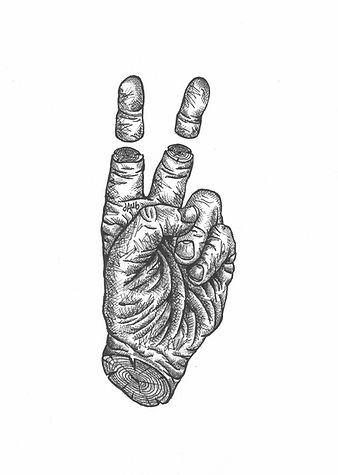 Peace ? Ink on heavy paper