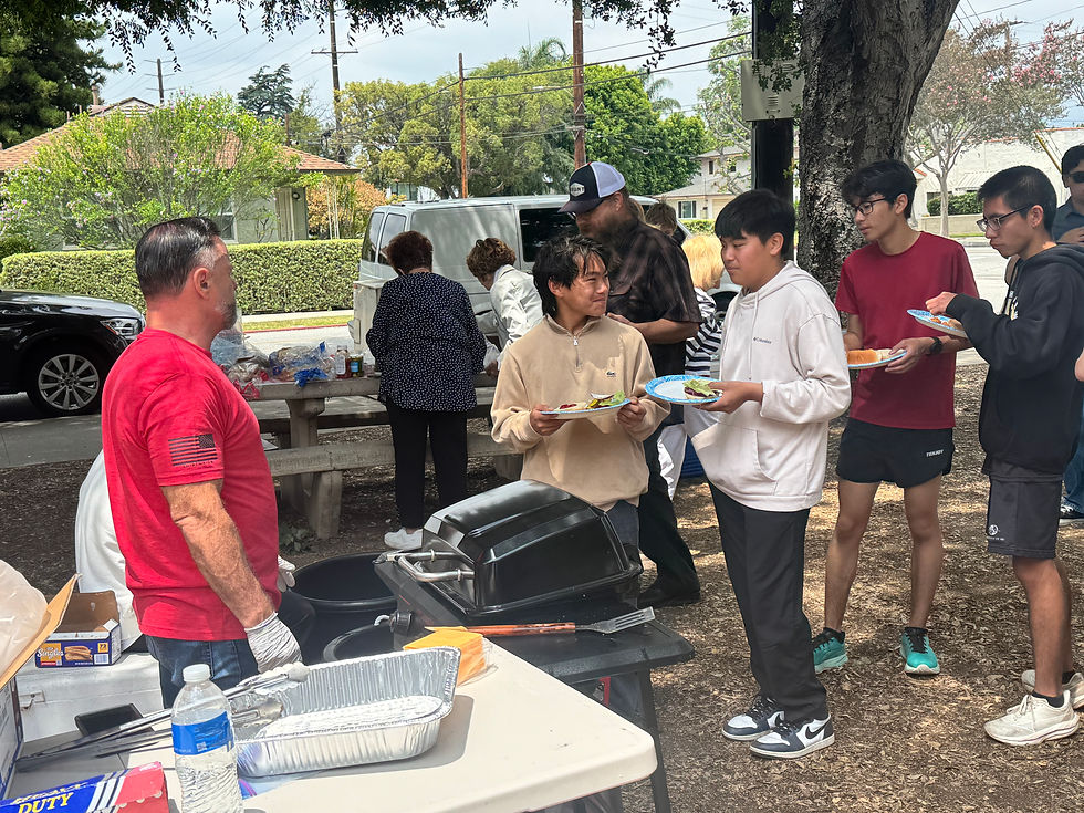 Sunrise Rotary of Covina cooking for the Interact Clubs