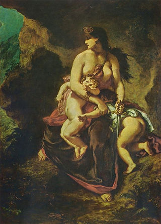 "Non rimembrar che tu di lor sei madre, che tanto li ami" dice Medea a se stessa. "Scordati pur questo breve dì de' tuoi figli, e piangi poi. Ché,sebbene or li uccidi, a te pur molto fur cari".
