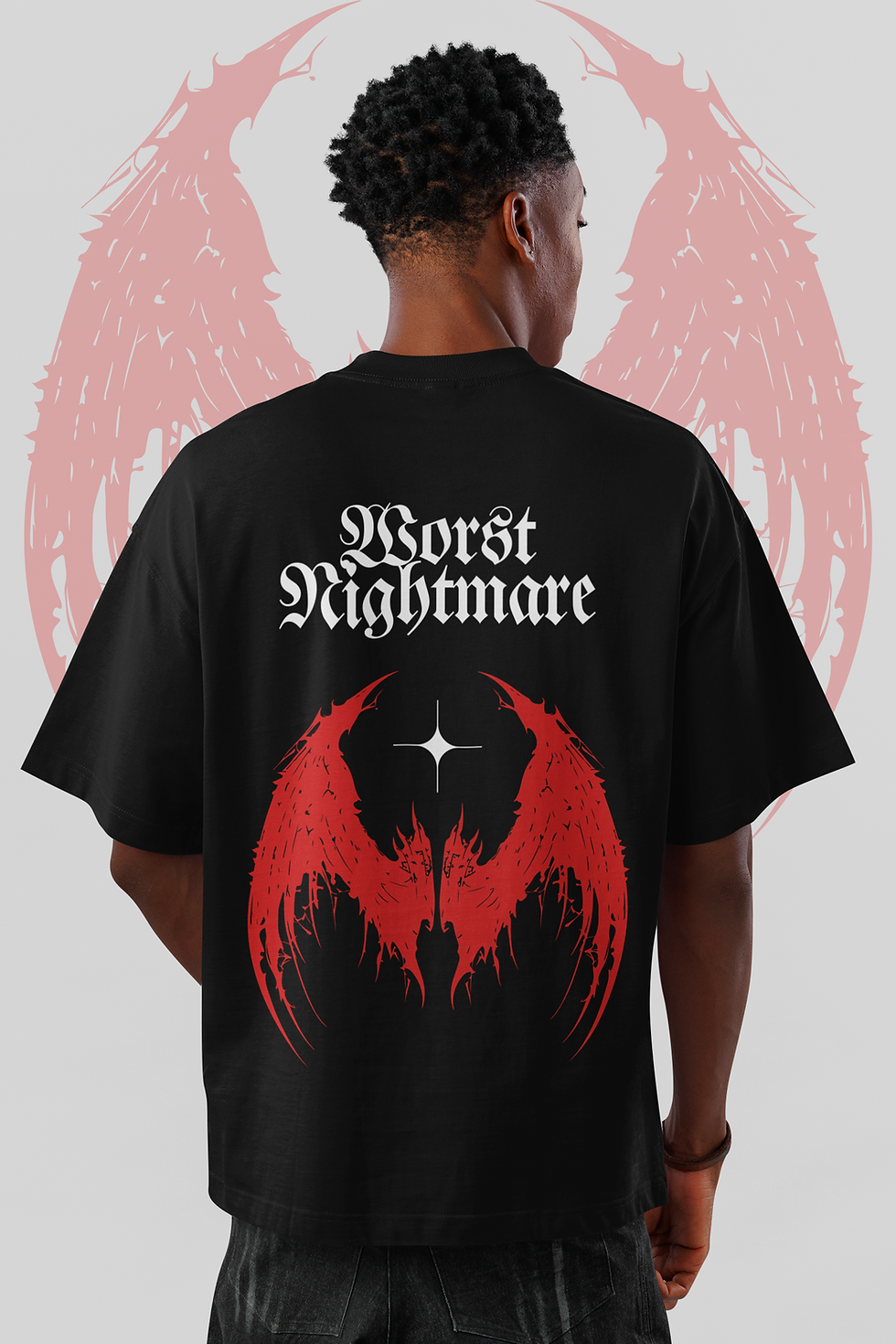 Thumbnail: Worst Nightmare Oversized Baggy Fit Graphic Printed Tshirt