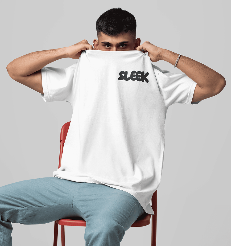 Thumbnail: Sleek Smart Printed 240 GSM Oversized Baggy Fit Tshirt