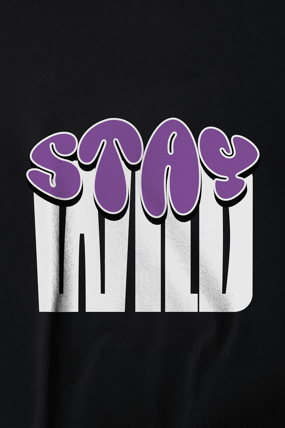 Thumbnail: Stay Wild Oversized Baggy Fit Graphic Printed Tshirt