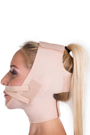 Thumbnail: Lipoelastic FM lip lift Velcro fastener Post Surgical Facial Compression Garment