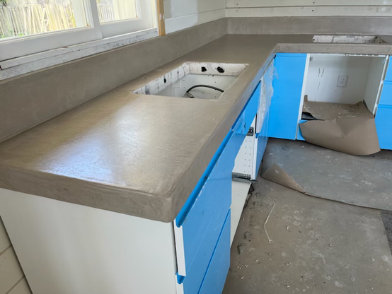Vintage Render Micro Cement Kitchen Counters Mooloolaba