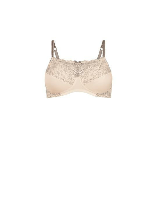 Thumbnail: Amoena Alina Non Under Wired Mastectomy Bra - Light Rose / Grey 44509