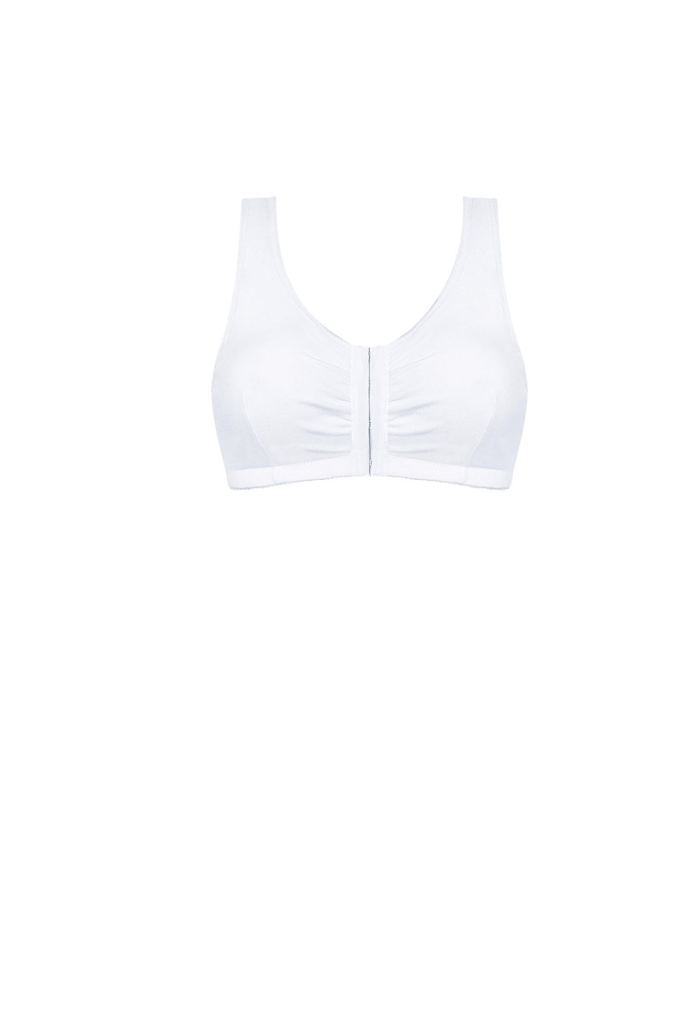 Thumbnail: Amoena Fleur Non Underwire Front Opening Mastectomy/Leisure Bra White 44672