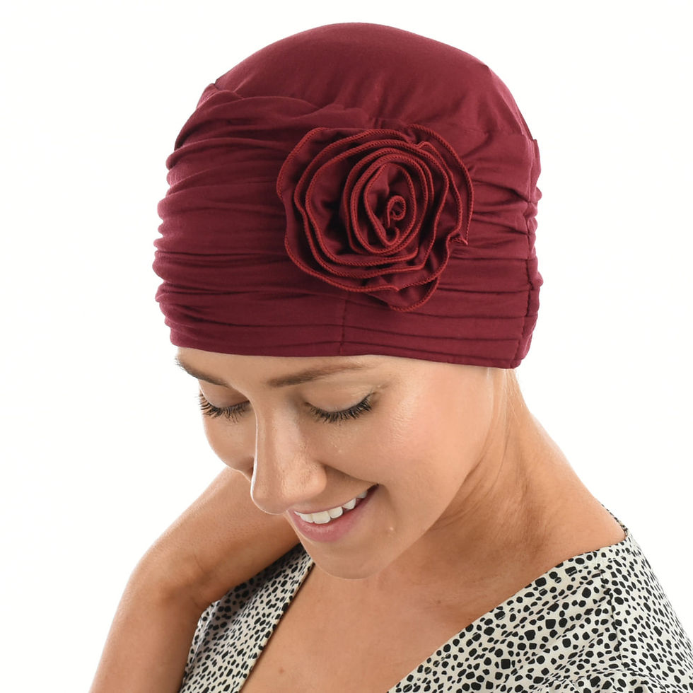 Thumbnail: Rosette Ruched Bamboo Turban - Hannah