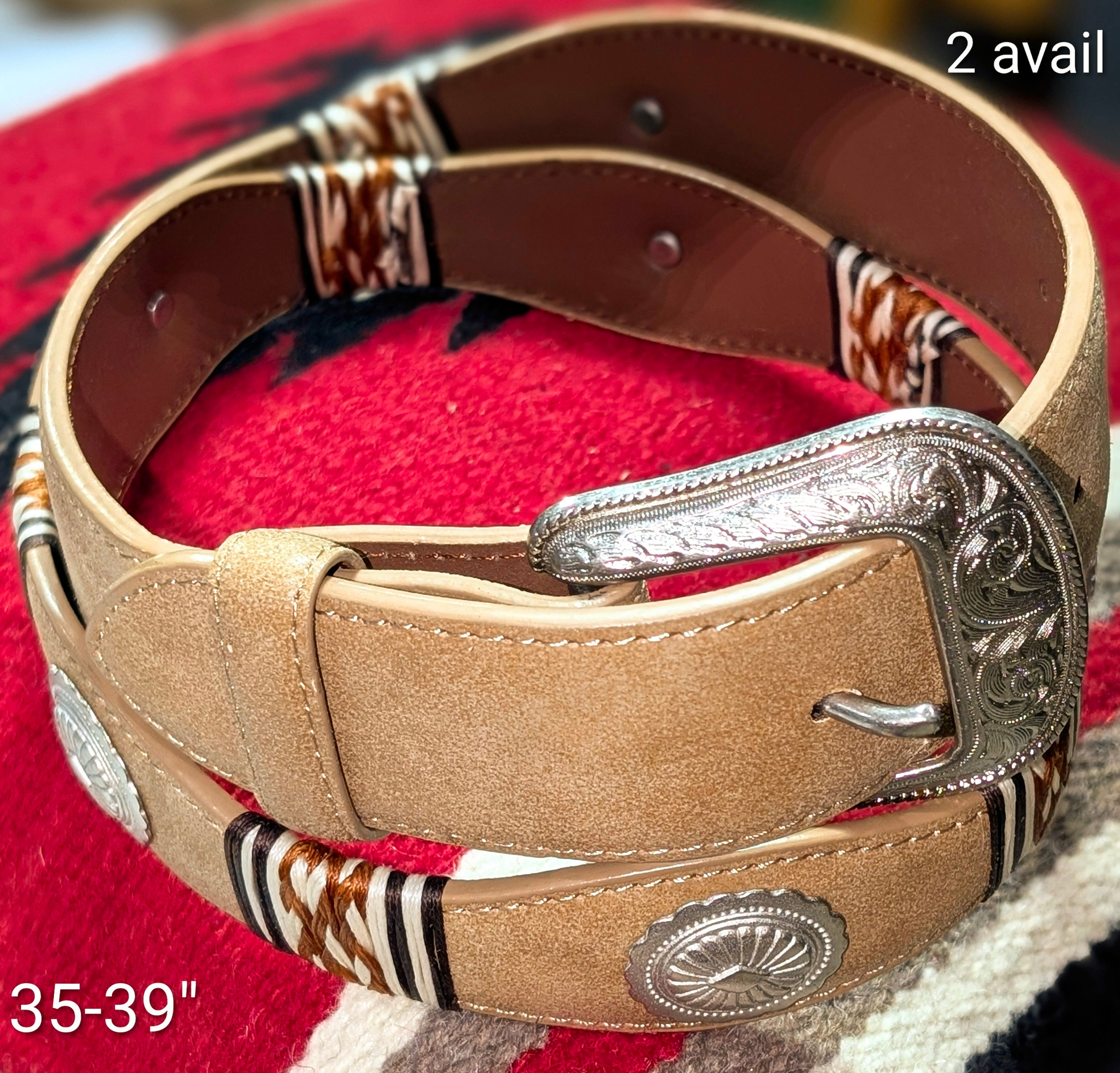 Italian Belt - Western Rawhide & Concho