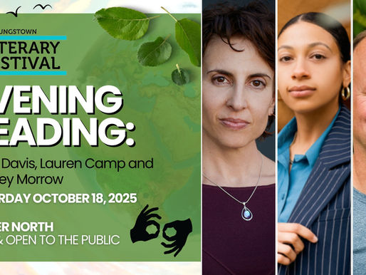Evening Reading:Â Todd Davis, Lauren Camp and Kortney Morrow (October 18 Butler North)