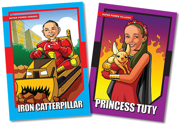 custom super hero trading cards for sale
