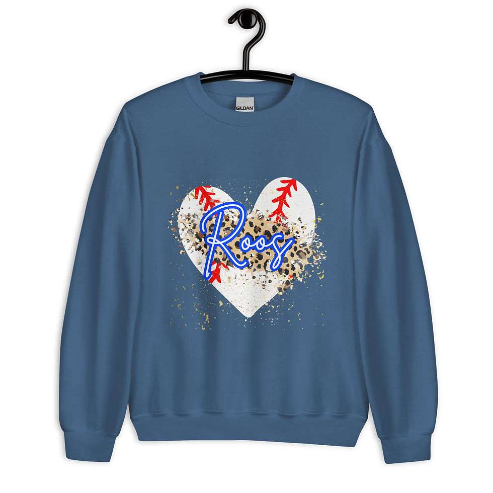 Thumbnail: Baseball Roos heart sweatshirt
