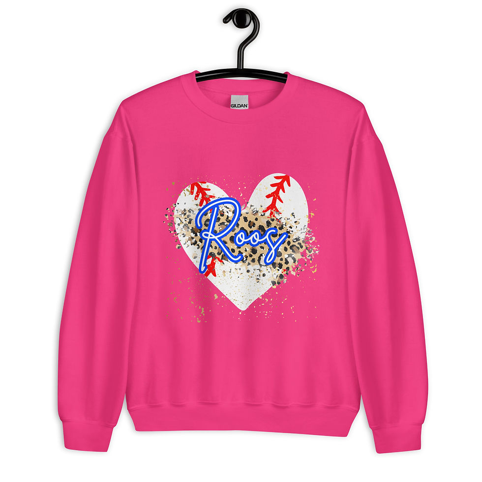 Thumbnail: Baseball Roos heart sweatshirt