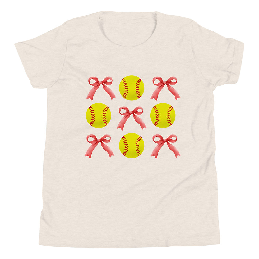 Thumbnail: Youth Baseball Bow Bella Shirt