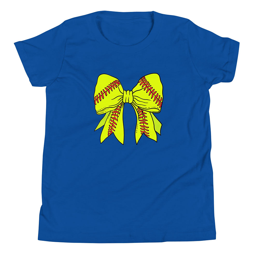 Thumbnail: Youth Softball Bow Bella Shirt