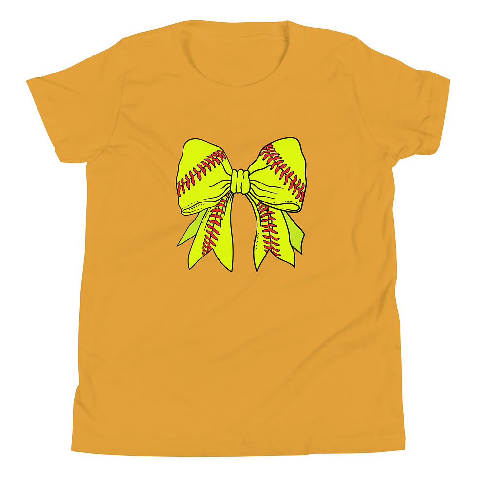 Thumbnail: Youth Softball Bow Bella Shirt