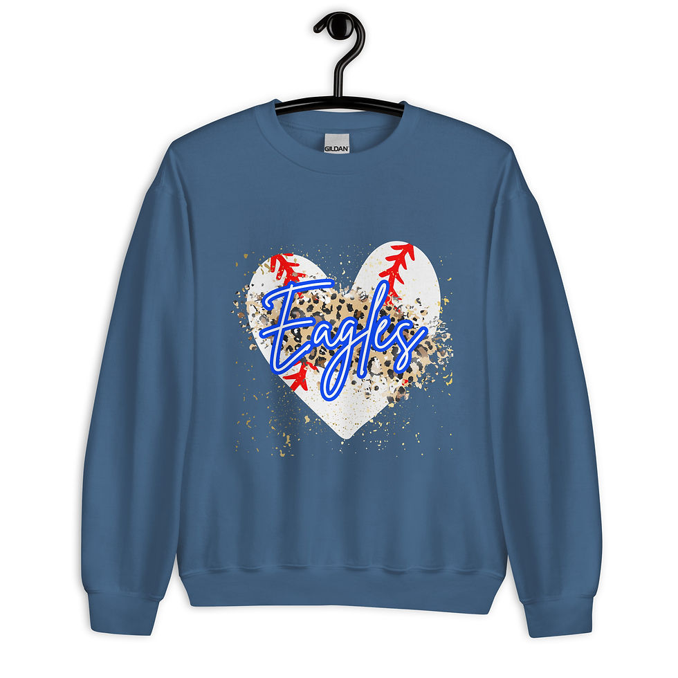 Thumbnail: Eagles baseball heart sweatshirt