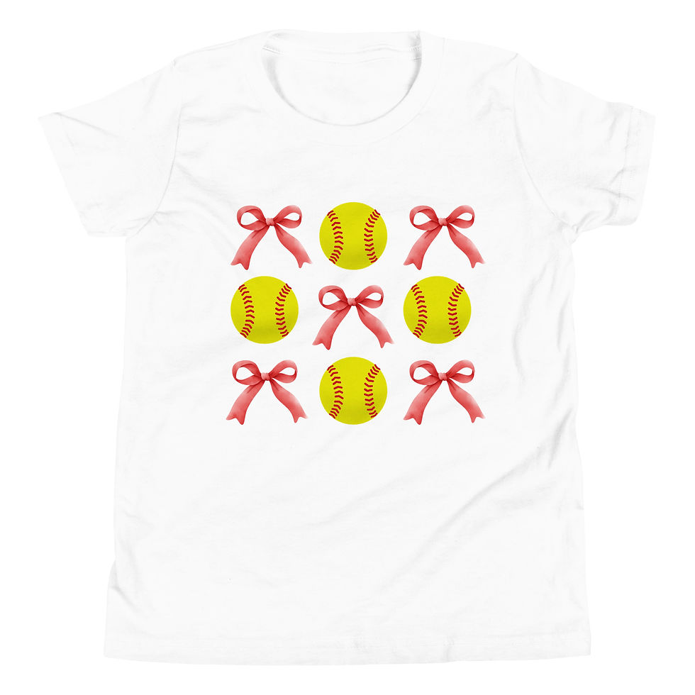 Thumbnail: Youth Baseball Bow Bella Shirt