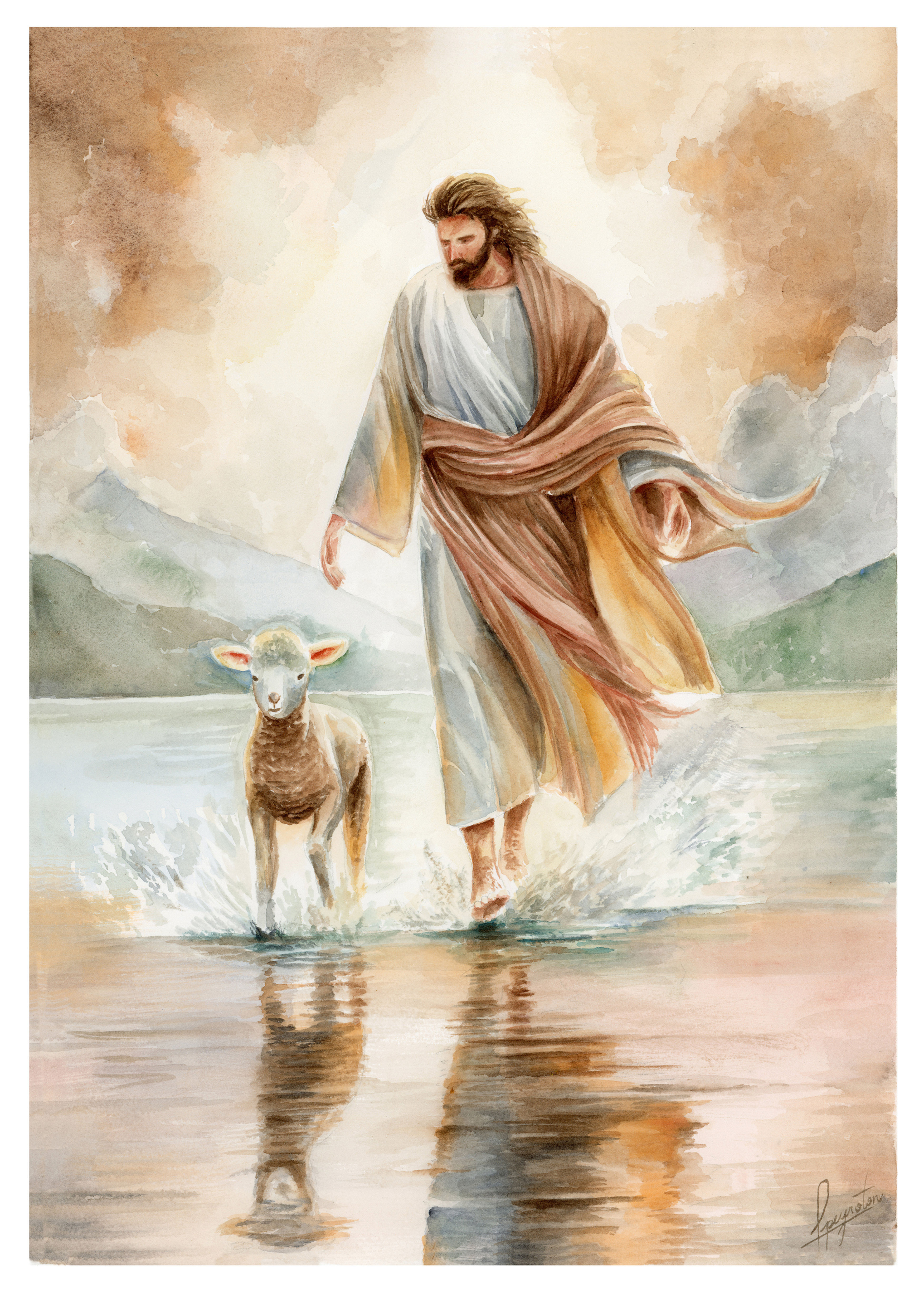 Fine Art Jesus Bom Pastor