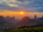 Sunrise from the paragliding ramp in Pancas