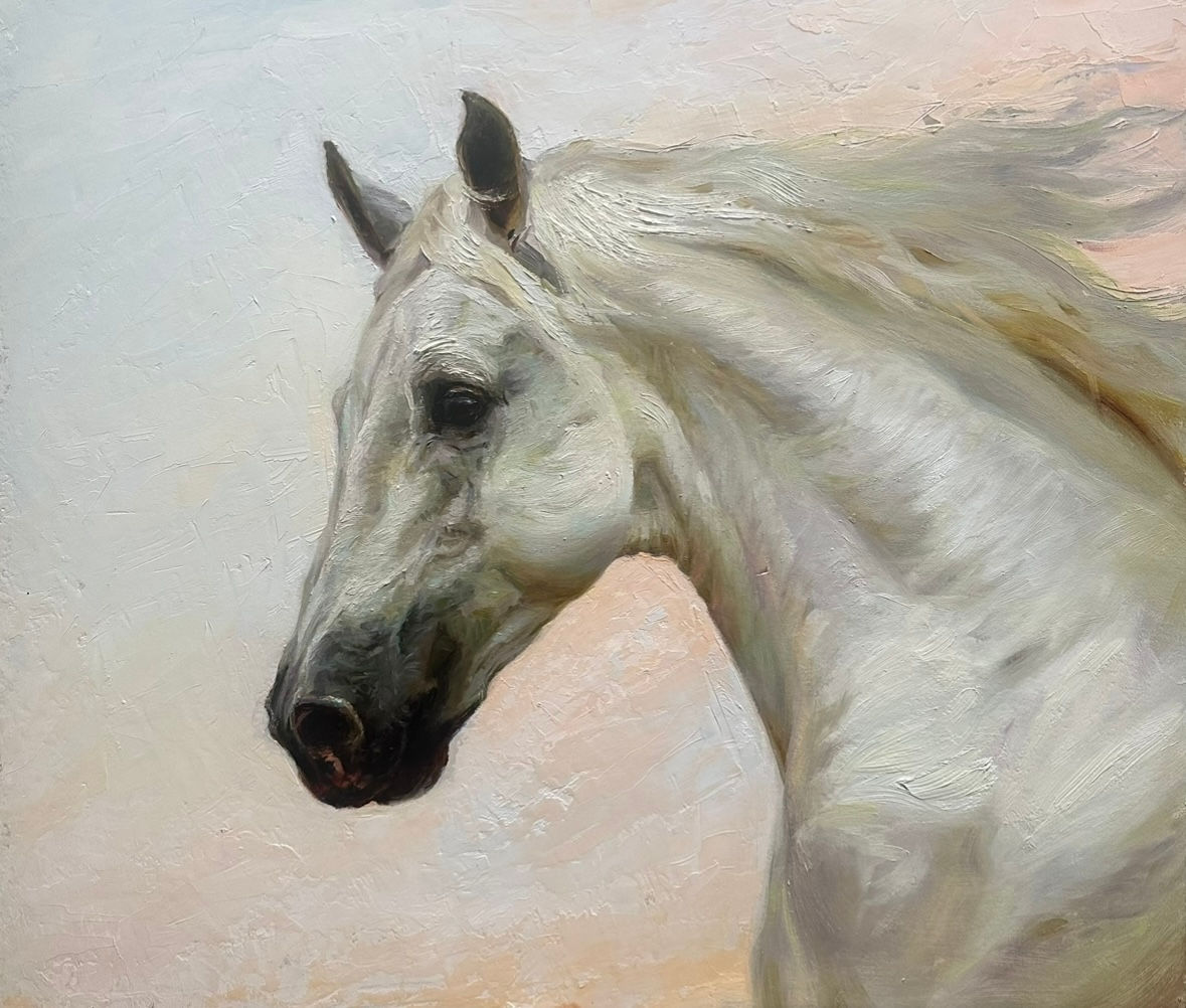 White Beauty with Wind, 18x20, finished sides, wired