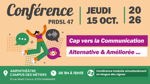 Conférence "Cap vers la Communication Alternative & Améliorée" | Jeudi 15 octobre 2026 | de 9h à 12h30