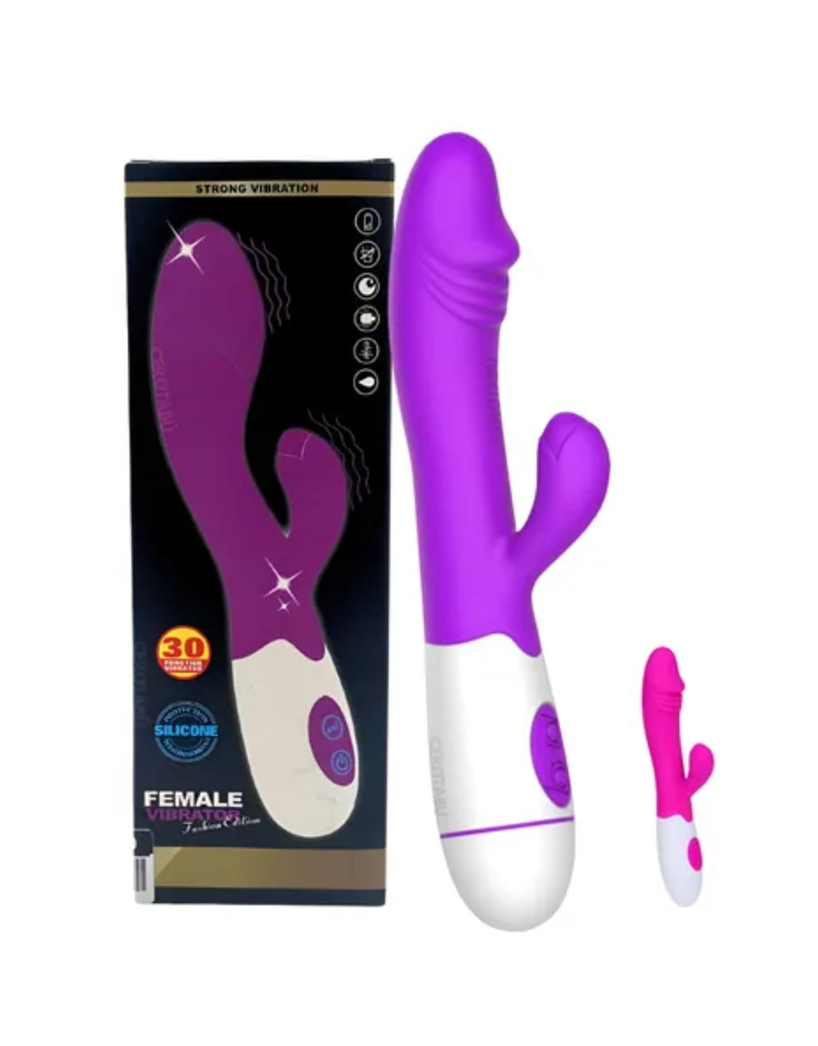 VIBRADOR FEMALE SILICONADO 30 VELOCIDADES