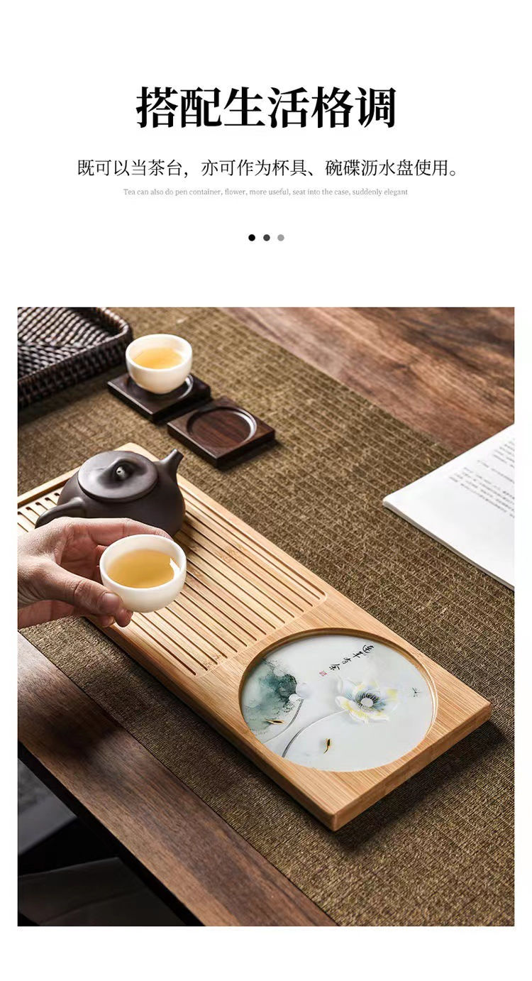 Miniature : China Traditional Style Handmade Wood Tea Tray