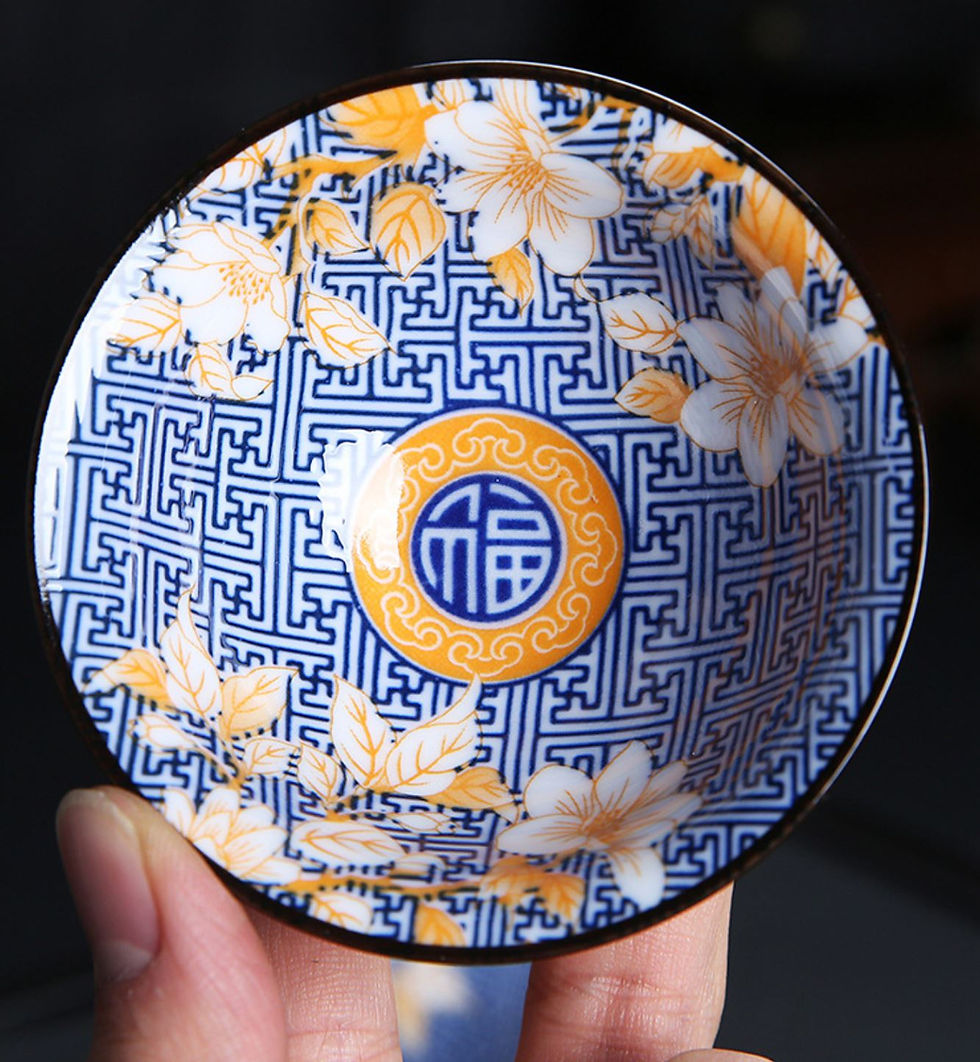 Miniatura: JingdeZhen Porcelain Tea Bowls, Chinese Traditional Porcelain Tea Se