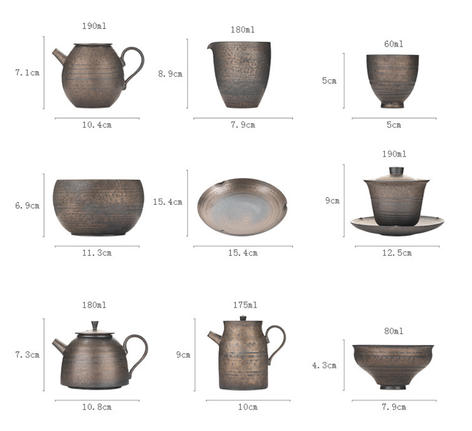 Miniatura: Crude Pottery Tea Set Suite