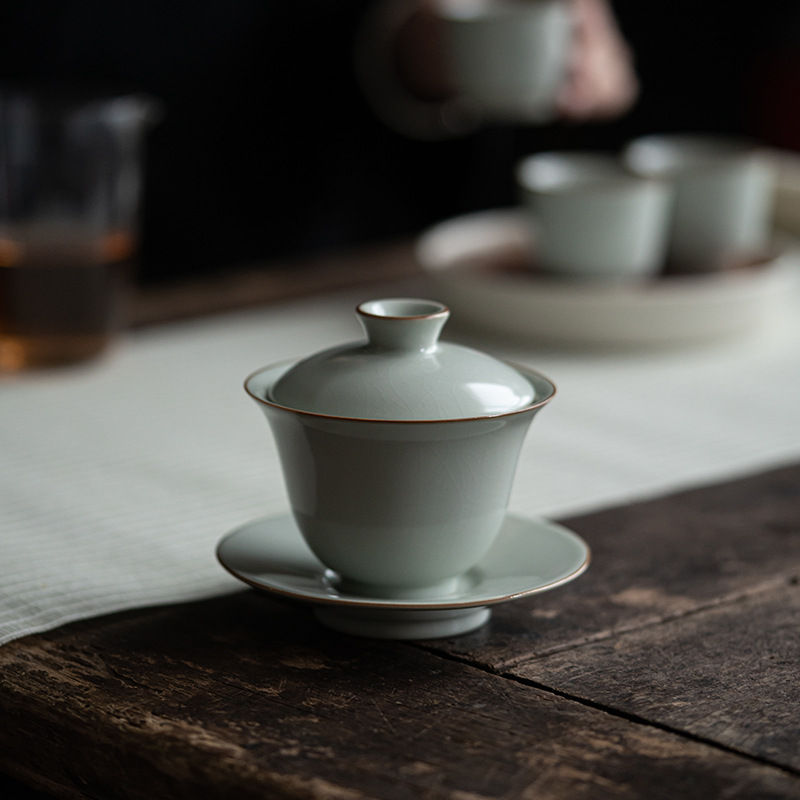 Миниатюра: Vintage Ru Kiln Ancient Porcelain Tea Set Suite Gift