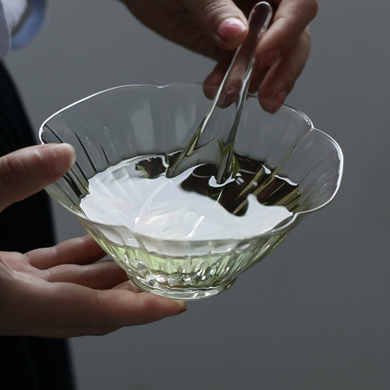 Miniatura: China Ancient Style Handmade Glass Tea-bowl for Appreciating Green Tea