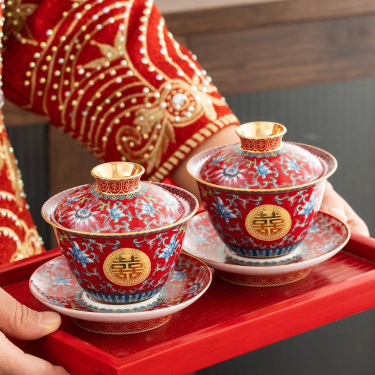 Миниатюра: Chinese Traditional Wedding Ceremony Gaiwan