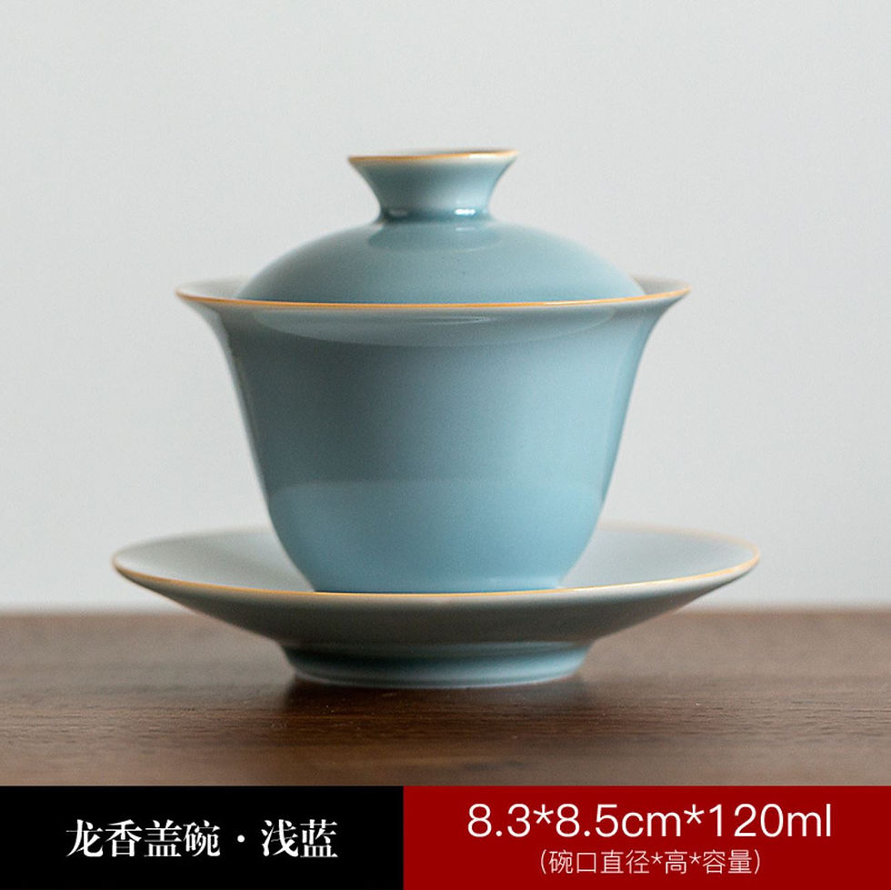 Миниатюра: Single Color Glazed Porcelain Gaiwan/Tureen
