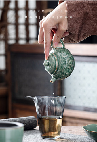 Vintage Celadon Porcelain Teapot & Coaster | Teawholesale