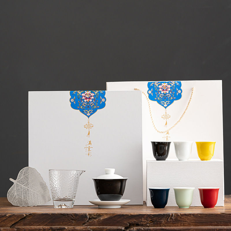 Miniatura: Single Color Glazed Porcelain Teaset Suite