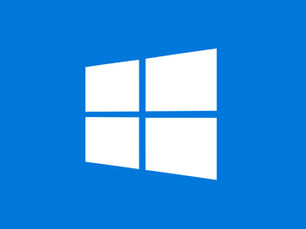 Gambar: Logo Windows dengan latar belakang biru..