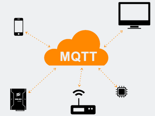 Gambar: Ilustrasi sistem komunikasi MQTT dengan broker cloud sebagai pusat yang menghubungkan berbagai perangkat IoT.
