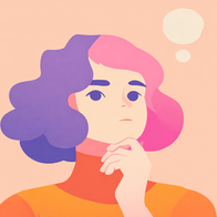 woman wondering about emotional regulation, flat vector style