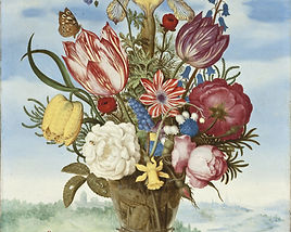 Boquet of Flowers on a Ledge