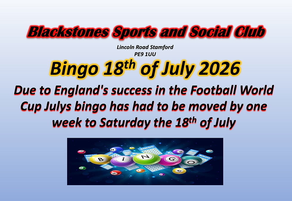 Blackstones Bingo Evening
